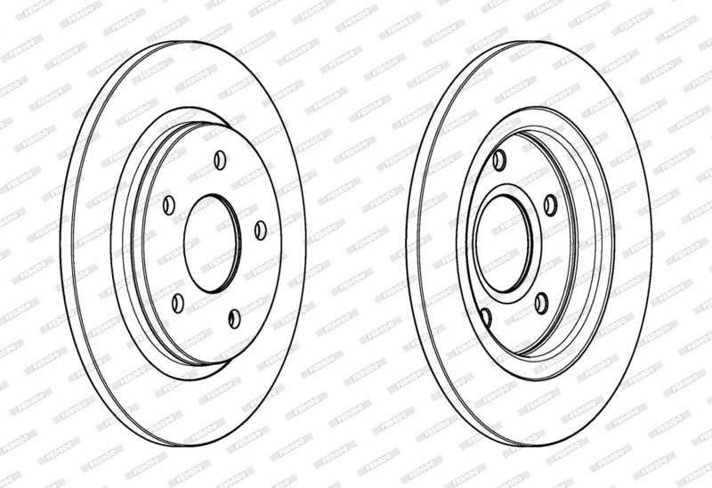 FERODO Brake Disc | DDF1808C | OE-Matching Quality | Smooth & Quiet Braking | Pack of 2