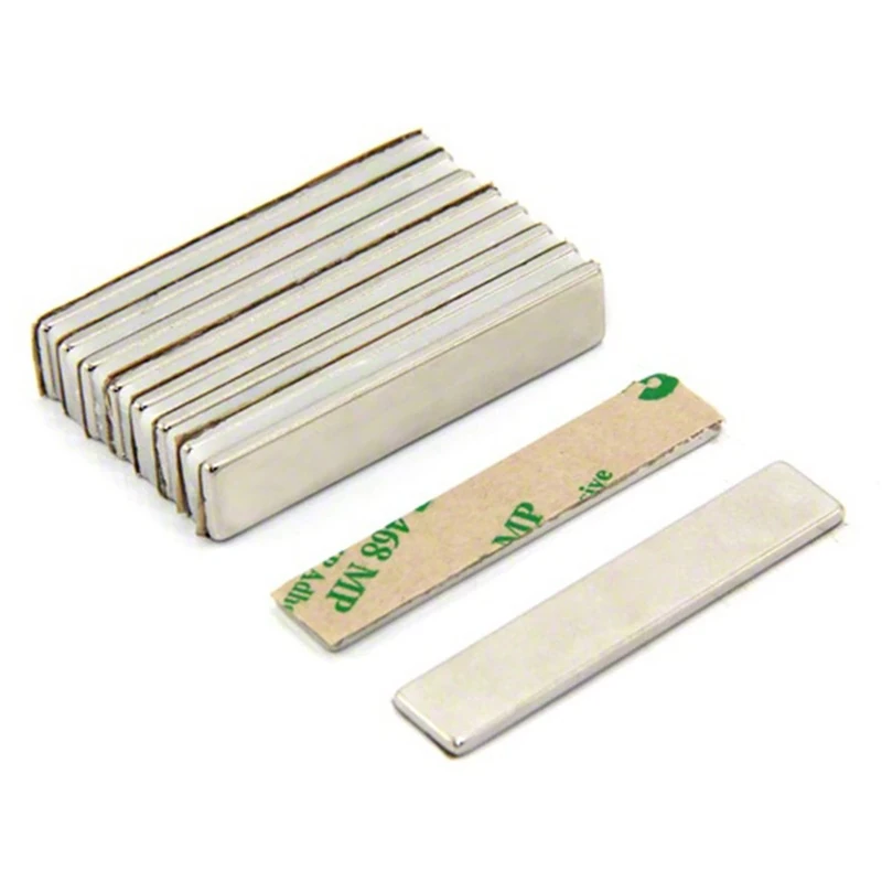 Adhesive N42 Neodymium Magnet for Arts, Crafts, Model Making, DIY, Hobbies, Office, and Home - 50mm x 10mm x 2mm thick - 5.5kg Pull - North - Pack of 200