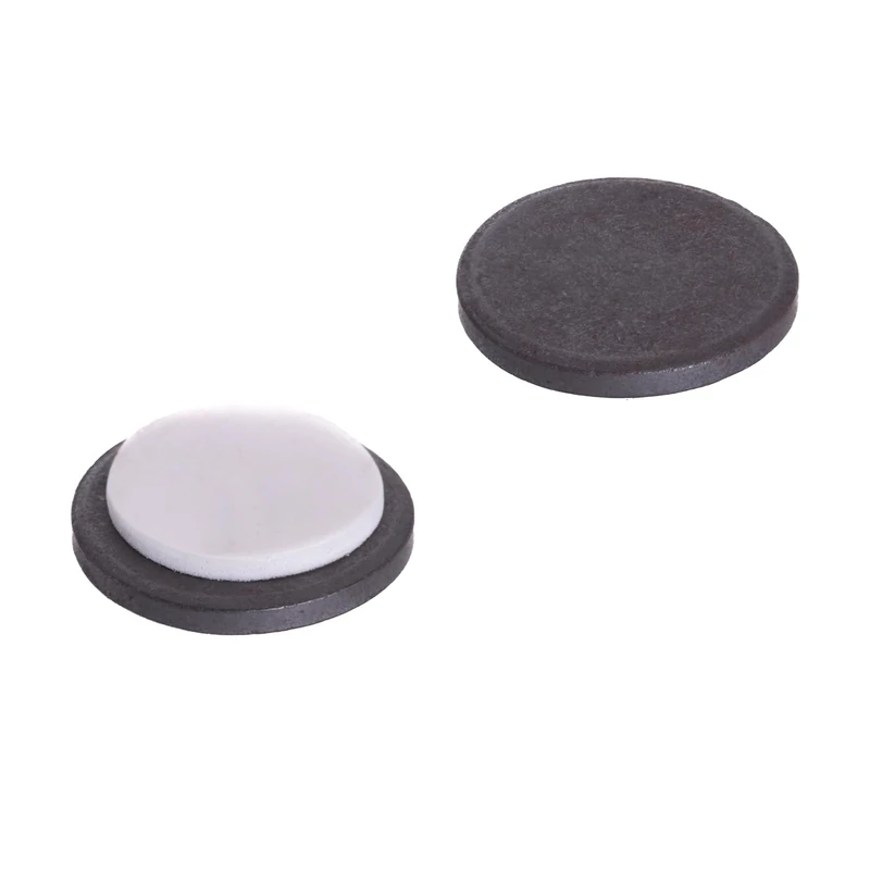 Y10 Ferrite Magnet with Self Adhesive Foam for Arts, Craft, Science and DIY - 25mm dia x 3mm thick - 0.69kg Pull - Pack of 200