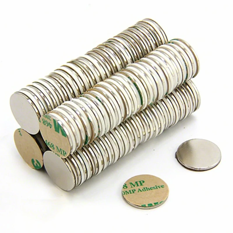 Adhesive N42 Neodymium Magnet for Arts, Crafts, Model Making, DIY, Hobbies, Office and Home - 20mm dia x 1.5mm - 2kg Pull - North - Pack of 200