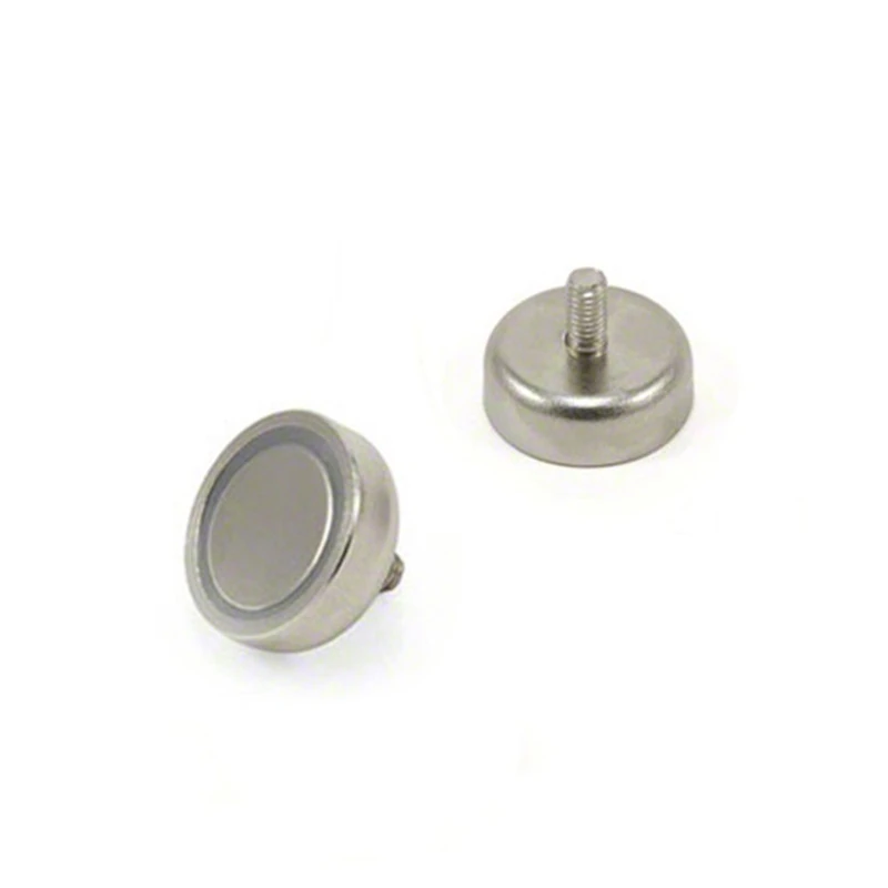N42 Neodymium Pot Magnet with M4 Stud for Arts, Crafts, Model Making, DIY, Hobbies, Office, and Home - 20mm dia x 7mm thick - 15.8kg Pull - Pack of 20