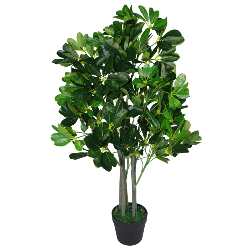 Leaf Artificial Ficus Tree/Plant, Dark Green, 95cm