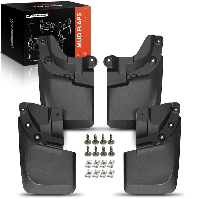 A-Premium Mud Flaps Splash Guards Replacement for Toyota Tacoma 2016-2021 Molded with OEM Fender Flares (Doesn't Fit SR Models) Front and Rear 4-PC Set