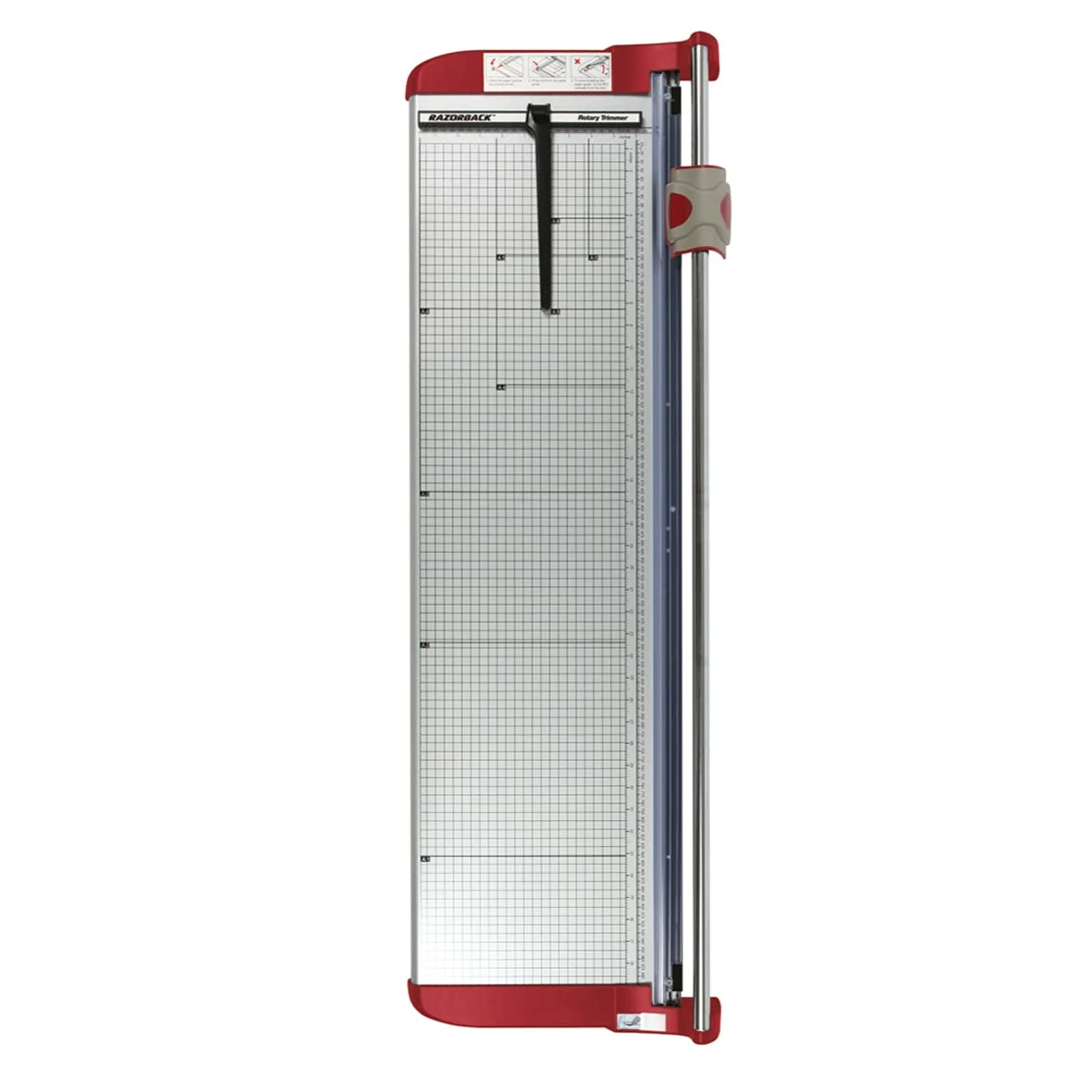 Razorback A1 Guillotine, Heavy Duty Paper Cutter With Shelf-Sharpening Blade, Ideal Paper Trimmer For School & Office, Paper Guillotine With Pre-Printed Size Guide, Long-Lasting A2 Paper Cutter