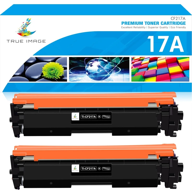 TRUE IMAGE Compatible Toner Cartridge Replacement for HP 17A CF217A Toner LaserJet Pro M102A M102W M130NW M130A M130FN M130FW M102 M130 (Black, 2-Pack)