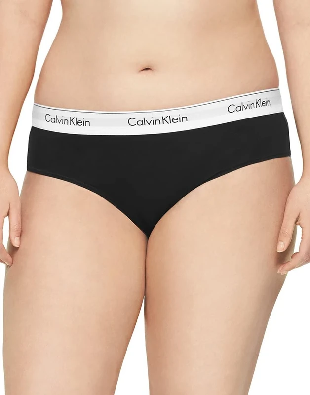 Calvin Klein Women's Modern Cotton Stretch Bikini Panty, Black, 3X