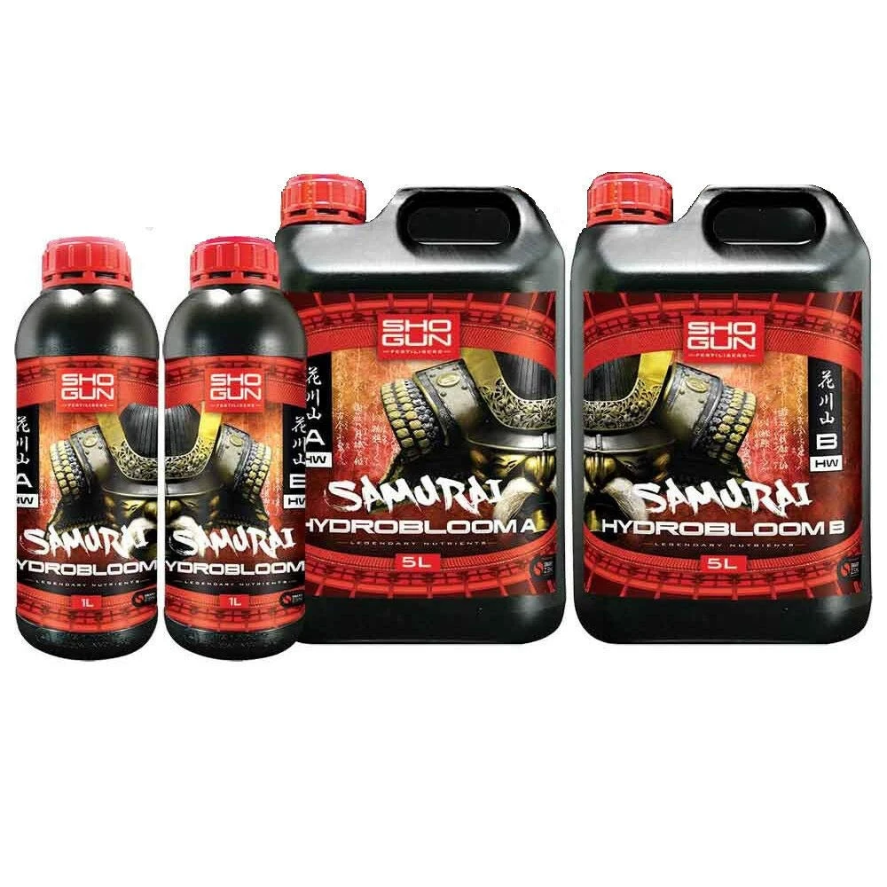 Shogun Samurai Hydro Grow Bloom A&B Hard Water Soft Water Nutrient Hydroponics (Bloom Hard Water 5L)