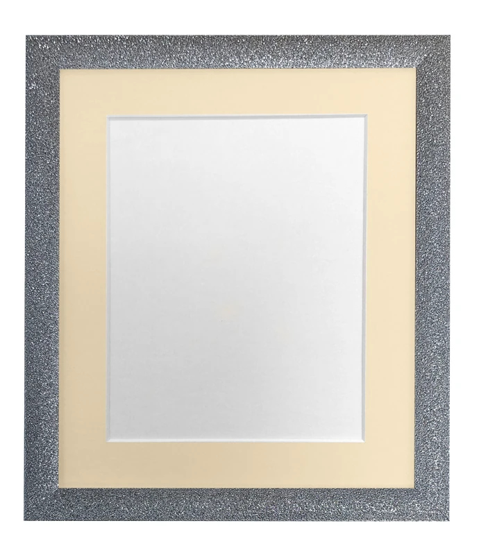 FRAMES BY POST Gunmetal Picture Photo Frame with Ivory Mount 30 x 20 Image size A2 Plastic Glass