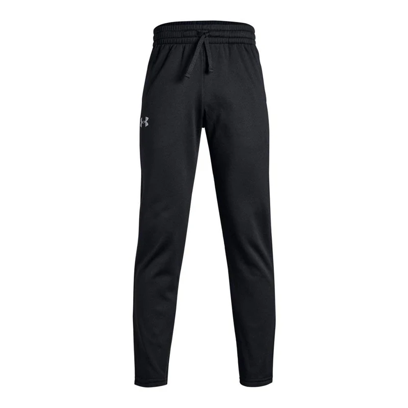 Under Armour Boys' Armour Fleece Pants, Black (001)/Steel, Youth X-Large