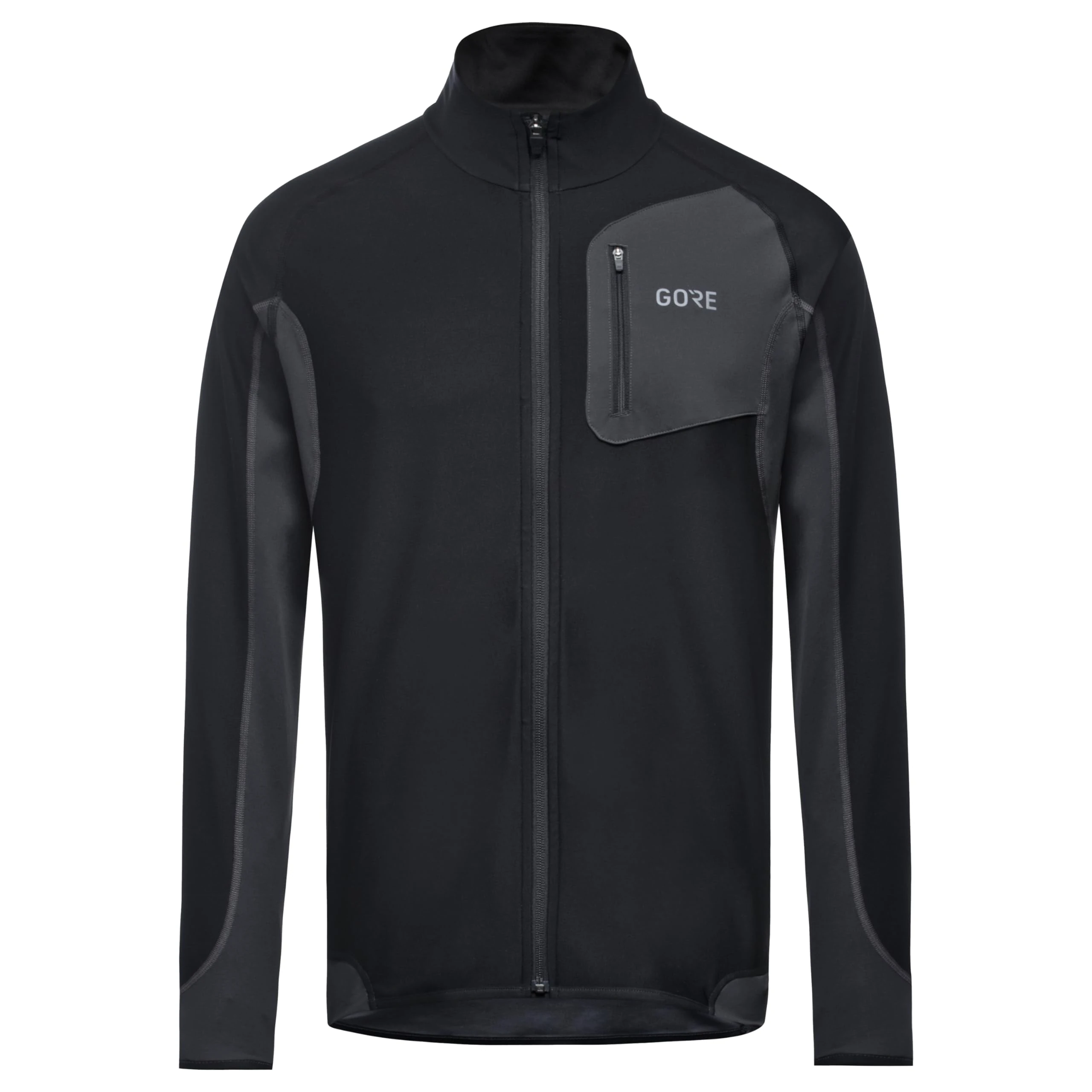 GOREWEAR R3 Partial GORE® WINDSTOPPER® Shirt, Black/Terra Grey, L