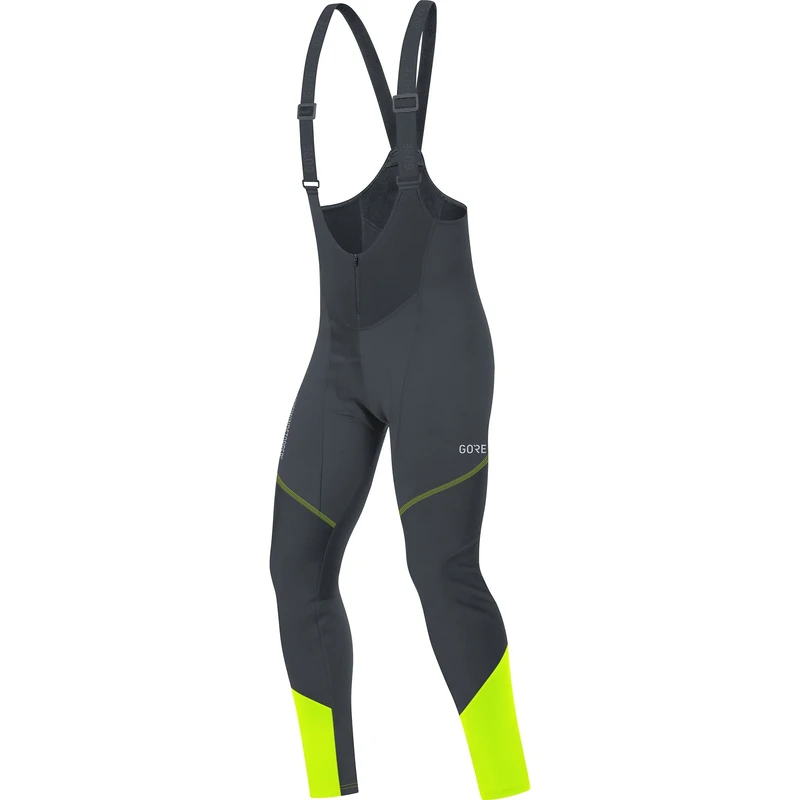 GOREWEAR C3 WINDSTOPPER Bib Tights+ Mens, Black / Neon Yellow, XXL