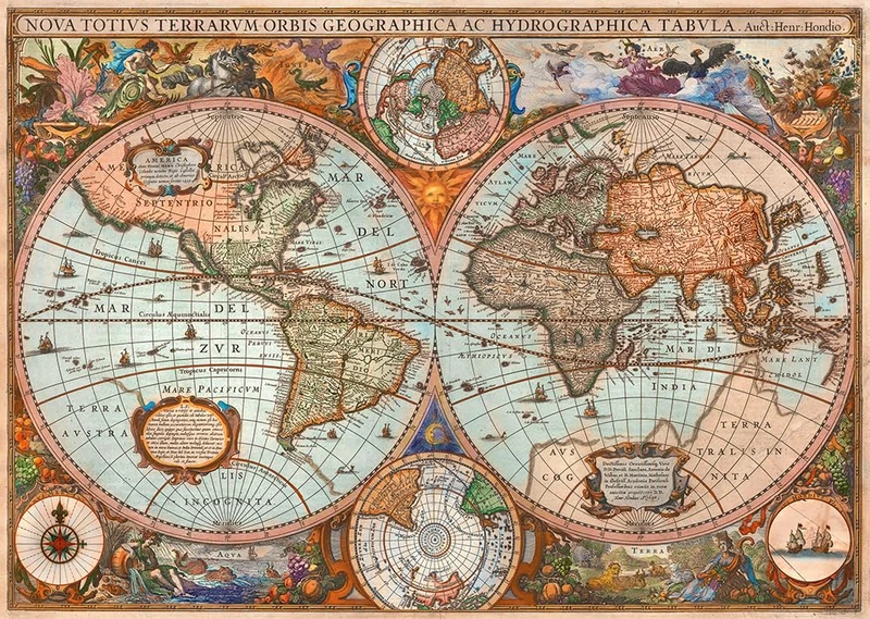 Schmidt Spiele Antique World Map Jigsaw Puzzle 3000 Pieces