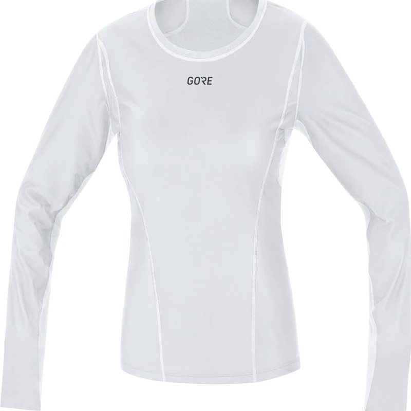 GOREWEAR M Women GORE® WINDSTOPPER® Base Layer Thermo Long Sleeve Shirt, Light Grey/White, 42