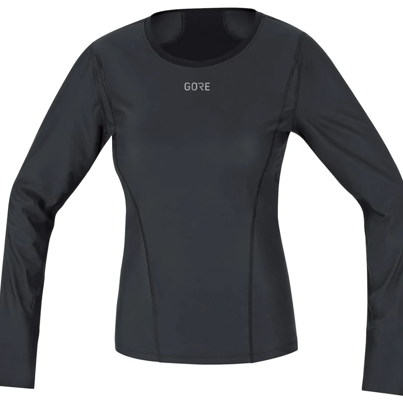 GORE WEAR Womens M Windstopper Base Layer Long Sleeve Shirt, Black, 38 EU