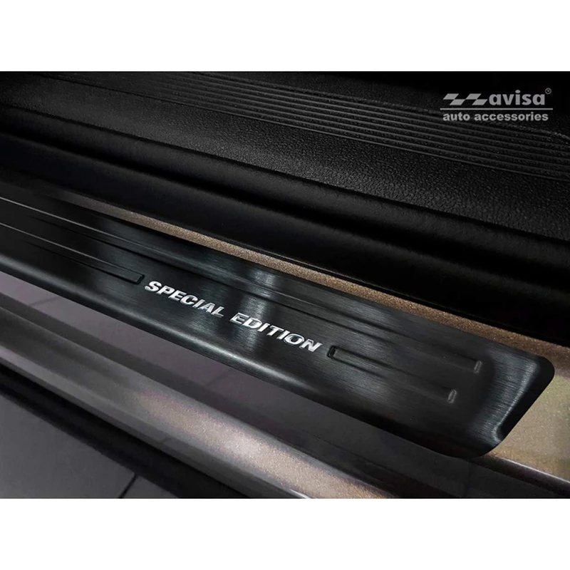 AutoStyle AV 235139 Protection Threshold Rear RENAULT GRAND SCÉNIC IV 2016- 'Ribs' Stainless Steel, Silver