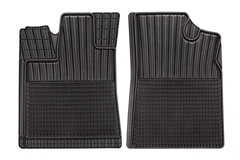 CarFashion 270959 Monza AB1 All-Weather Mat Front 2-Piece TPE Rubber Mat Black Semi Fit Car Floor Mats Set Without Mat Holder
