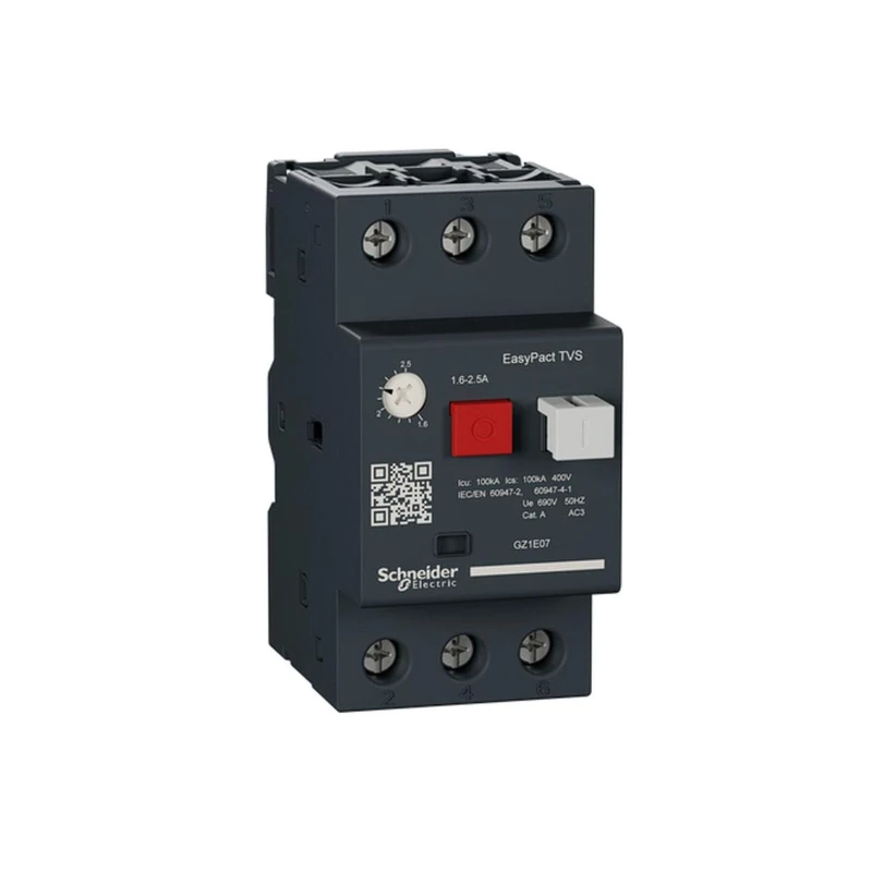 Schneider GZ1E07 1.6-2 EasyPact TVS Motor Circuit Breaker, White