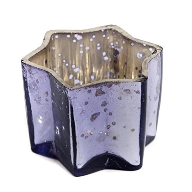 Insideretail 48-Piece Mercury Glass Star Wedding Tea-Light Holders, Lilac, 7 x 7 x 7 cm