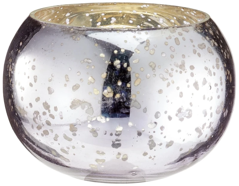Insideretail 24-Piece Antique Pumpkin Mercury Glass Wedding Tea-Light Holders, Lilac, 7 x 7 x 7 cm