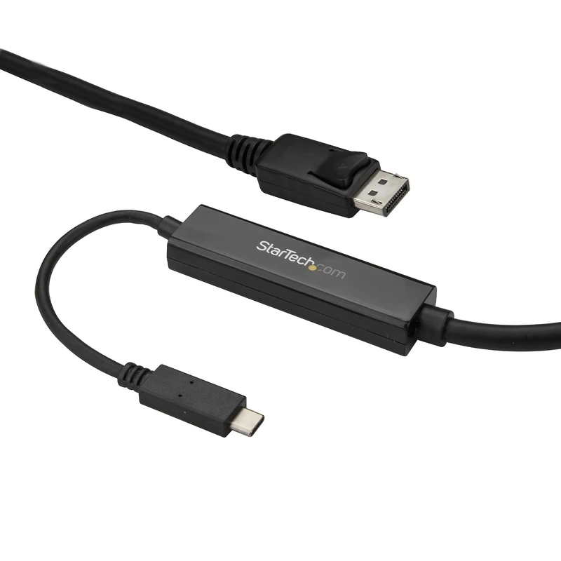 StarTech.com 9.8ft/3m USB C to DisplayPort 1.2 Cable 4K 60Hz - USB-C to DisplayPort Adapter Cable - HBR2 USB Type-C DP Alt Mode to DP Monitor Video Cable - Works w/ Thunderbolt 3 - Black (CDP2DPMM3MB)