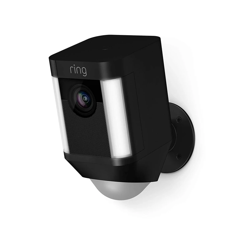 Ring Spotlight Cam Battery by Amazon | HD Security Camera with LED Spotlight, Alarm, Two-Way Talk, Battery Operated | With 30-day free trial of Ring Protect Plan