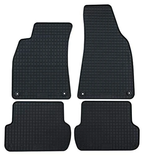 PETEX Rubber Mats for Tiguan Allspace from 11/2017 Front and 1st Row of Seats, Black, 4-Piece Set