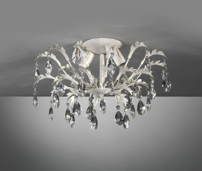 Onli Basket Ceiling Light 2 Lights E14, 6 W, Ivory/Gold, 19 x 15 cm - Image 1