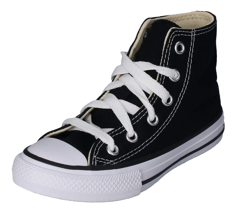 Converse All Star Hi Mid Sizes Black White - 1 Youth UK