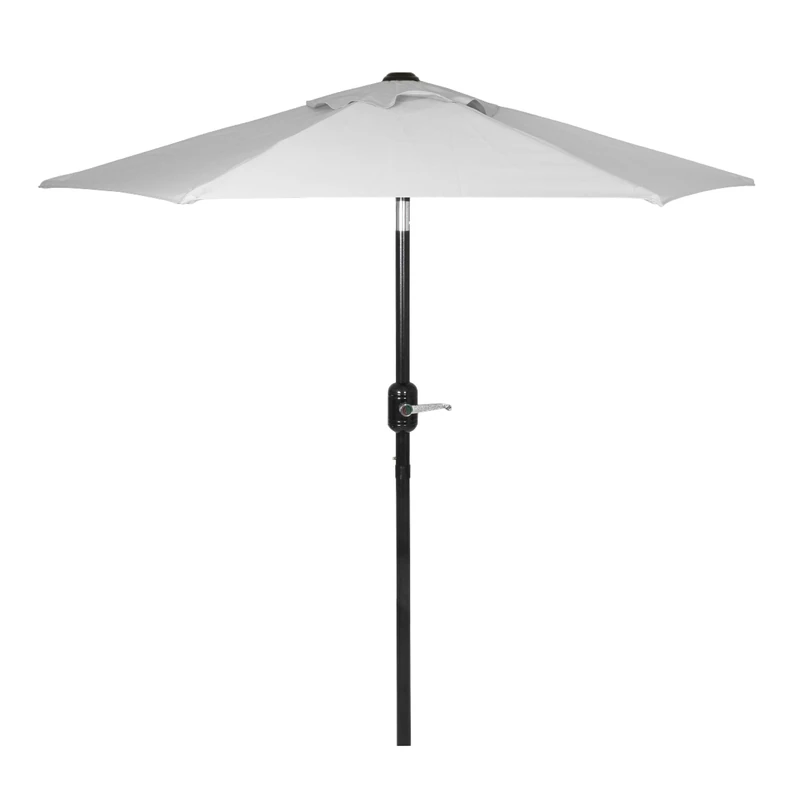 Punchau 6 Ft Outdoor Patio Umbrella, Easy Open/Close Crank and Push Button Tilt Adjustment - Gray Market Umbrellas