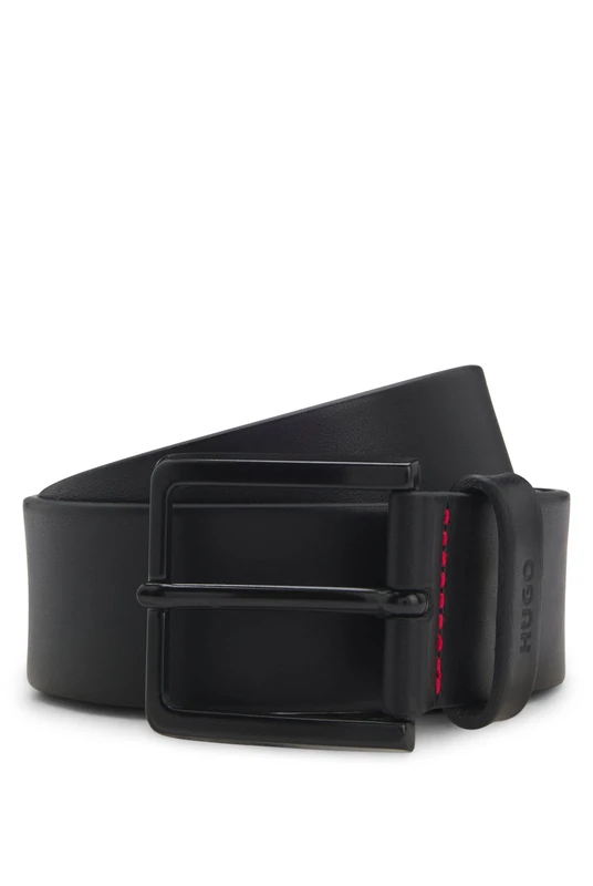 HUGO Men's Gionio_sz40 Belt, Black (Black 001), 46 (Manufacturer size: 105)