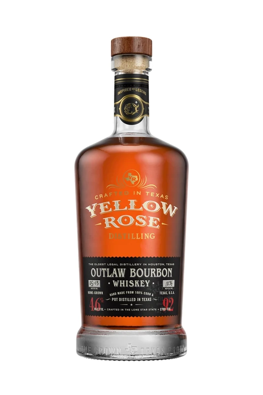 Yellow Rose Outlaw Bourbon Black Label, 70cl, 46% ABV, Texas Bourbon Whiskey