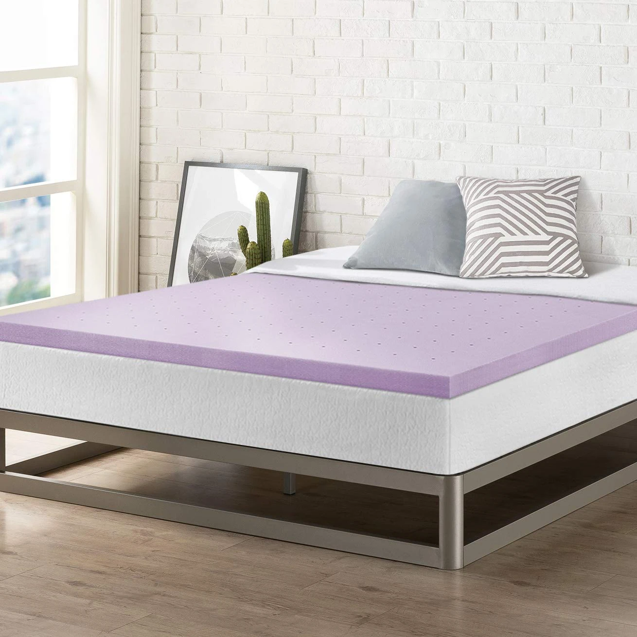 Best Price Mattress Topper Twin, 2" Memory Foam Mattress Topper with Lavender Certipur-US Certified Cooling, Twin Size