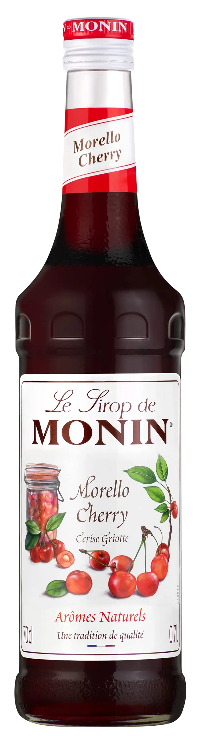 MONIN Premium Morello Cherry Syrup 700ml for Coffees, Hot Chocolates and Cocktails. Vegan-Friendly, Allergen-Free, 100% Natural Flavours and Colourings