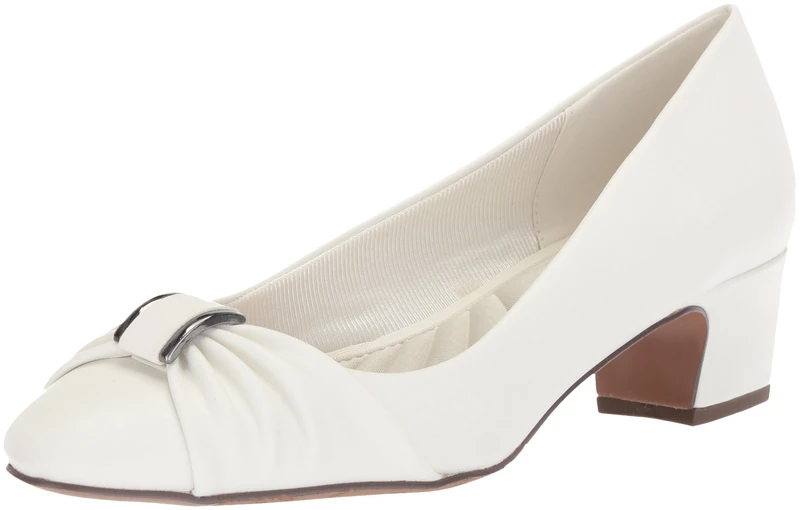 Easy Street Women's Eloise Pump, White, 6 UK