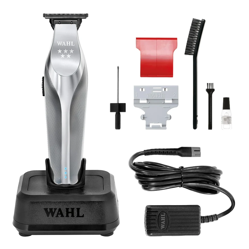 Wahl Cordless Hi-Viz Lithium Trimmer, Professional Hair Trimmers, Close Trimming, Detailing and Outlining, Lightweight, Ergonomic, Diamond-Like Carbon Blades, Metal Trimmer, Barbers Supplies