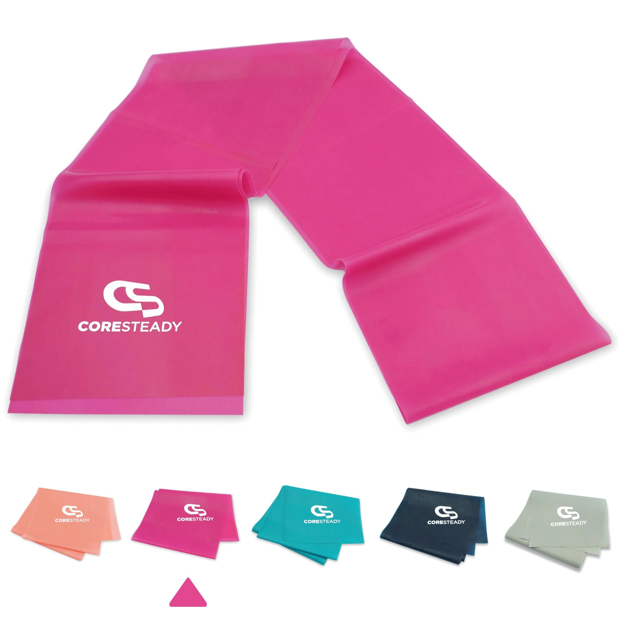 Coresteady Resistance Band For Men & Women - Exercise Band to Build Strength, Flexibility, Muscle & Tone - For Fitness, Stretching, Pilates, Physio & Yoga - With Exercise e-Guide