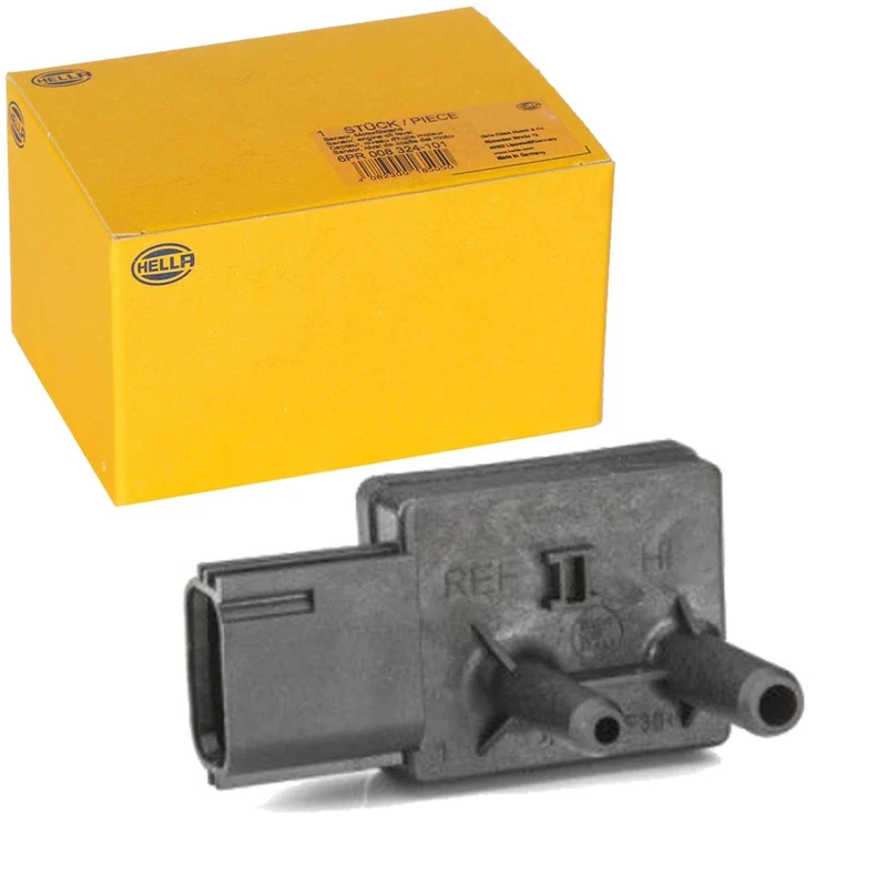 HELLA 6PP 009 409-281 Sensor, exhaust pressure - 3-pin connector - Bolted
