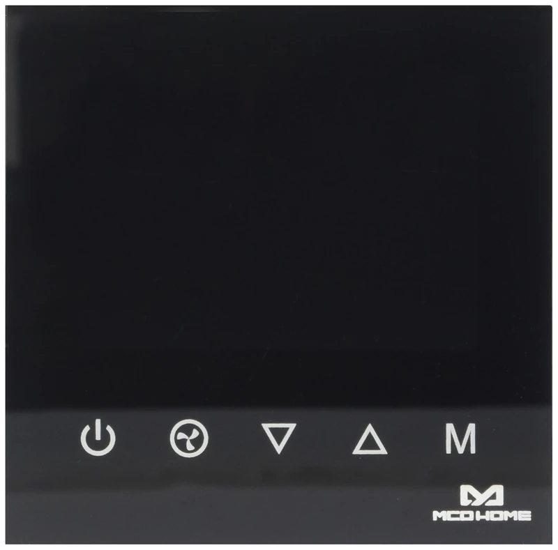 MCO Home Z-Wave Smart Fan Coil Thermostat, 2 Pipes, MH8-FC, Black