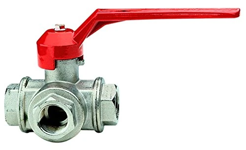 ITAP 12810T 3 Way Brass Ball Valve, 1" BSP