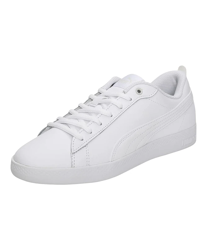 PUMA Women's Puma Smash Wns v2 L Low-Top Trainers, Puma White-Puma White, 7.5 UK