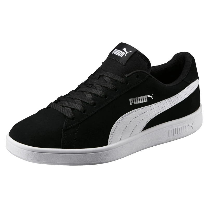 Puma Smash V2, Unisex Adults’ Low-Top Sneakers, Black (Puma Black-Puma White-Puma Silver 01), 3.5 UK (36 EU)
