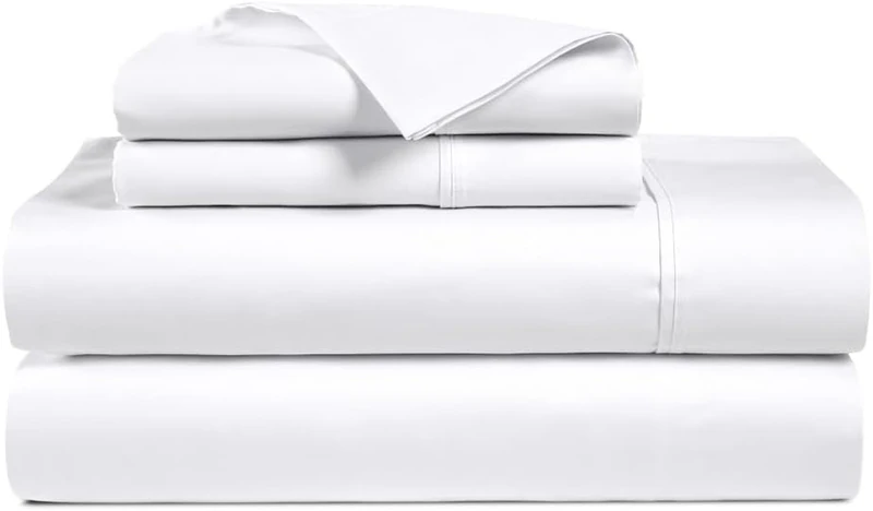 Bluemoon Homes 100% Egyptian Cotton Sheets California King Size - 1000 Thread Count, 4-Piece White Cal King Bedding Set, Sateen Weave Hotel Luxury, Fits Mattress Upto 18" Deep Pocket - White Sheets