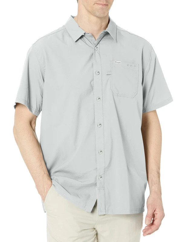 Columbia Men's Slack Tide™ Camp Shirt, Cool Grey, 3X/Tall