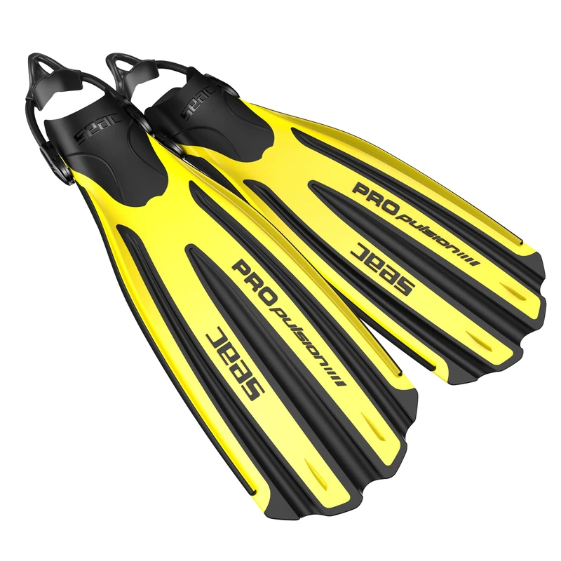 Seac Sub Propulsion S SCUBA Diving Fins, Sling Strap, Open Heel, High Performance (Made in Italy), yellow, 4/6UK