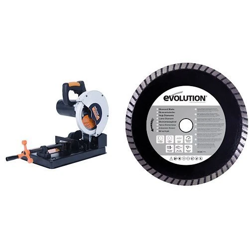Evolution Power Tools Build RAGE4 Multi-Purpose Chop Saw, 185 mm, 110 V with Diamond Blade, 185 mm
