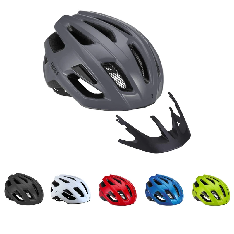 BBB Cycling Unisex's helmet Kite, Matt Grey, L (58-61cm)