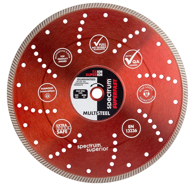 OX Spectrum Pro Supercut Dia Blade - Concrete/GP - 350/25.4mm