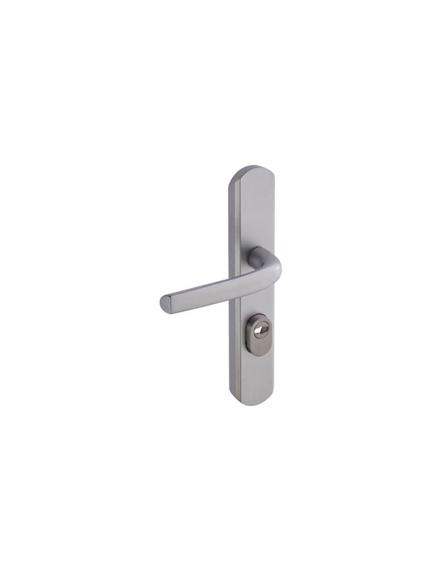 Vachette Sécumax One Door Handle on Plate Key I Hole Spacing 195 mm Easy to Install Aluminium Stainless Steel Cylinder Protector Adjustable 5 mm Anodised Stainless Steel