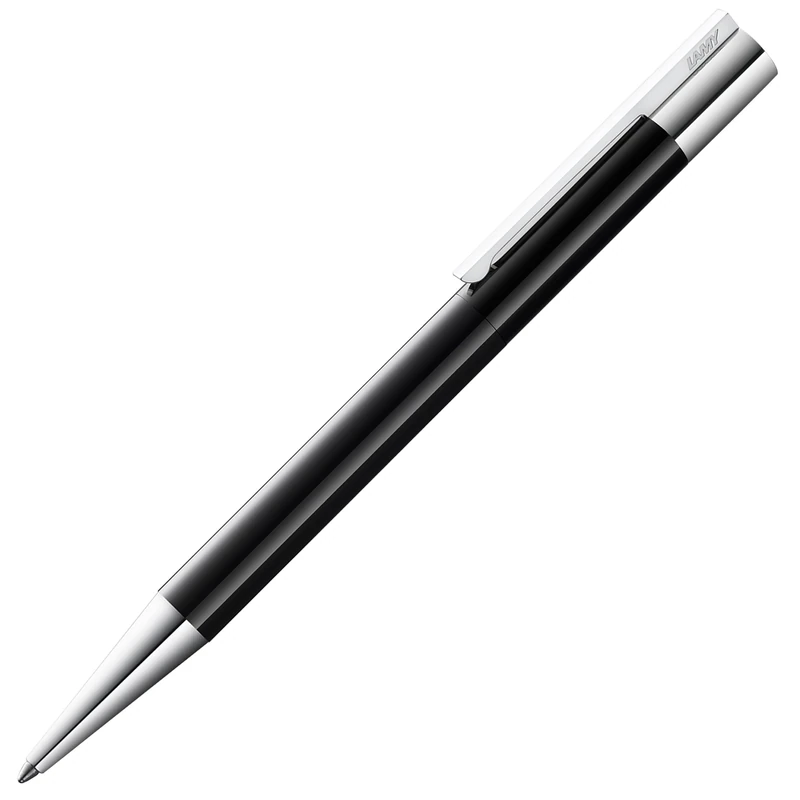 Lamy Scala 279 Ballpoint Pen - Piano Black Stainless Steel Ballpoint Pen with Twist Mechanism - Large Refill - Medium Line Width