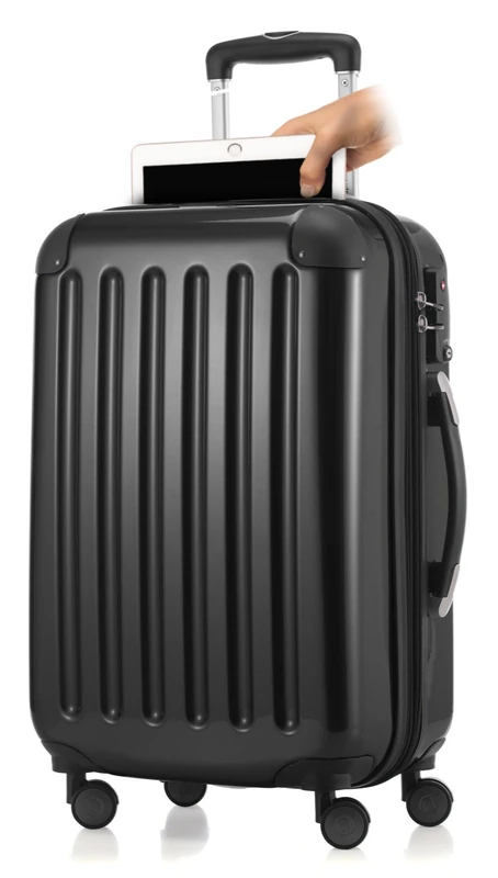 Hauptstadtkoffer - Alex - Hand Luggage with Laptop Compartment, Cabin Suitcase, 4 Wheels, TSA, 55 cm, 42 liters, Black